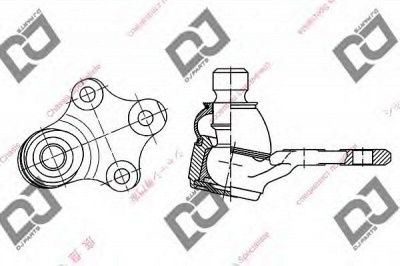 DJ PARTS db1091 -  Несущий / направляющий шарнир